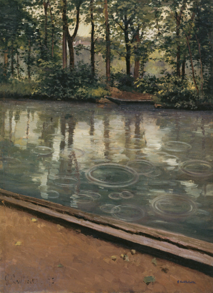 The Yerres, Rain by Gustave Caillebotte, 1875